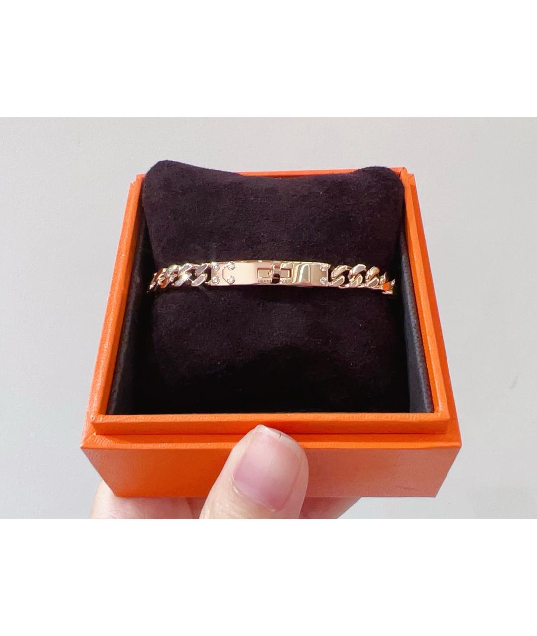 HERMES Розовый браслет из розового золота, фото 2