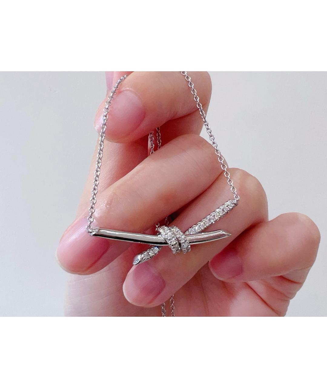 TIFFANY&CO Серебряное колье из белого золота, фото 3