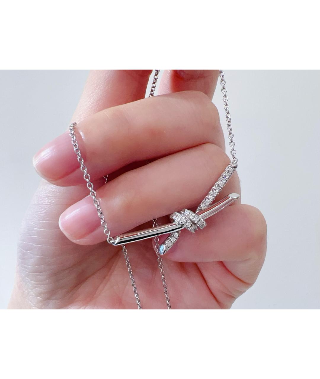TIFFANY&CO Серебряное колье из белого золота, фото 4