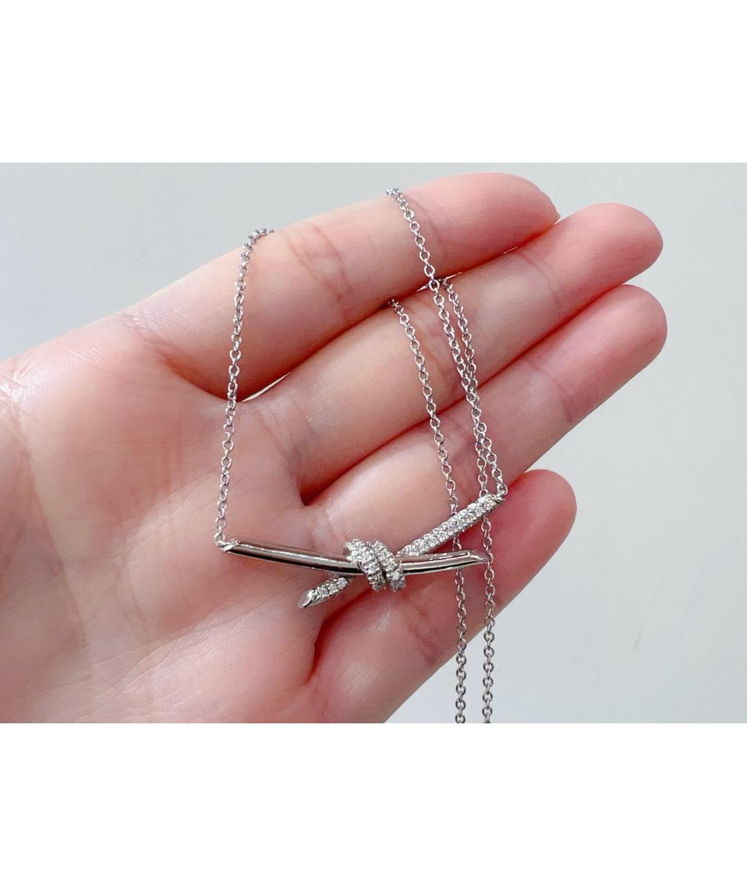 TIFFANY&CO Серебряное колье из белого золота, фото 5