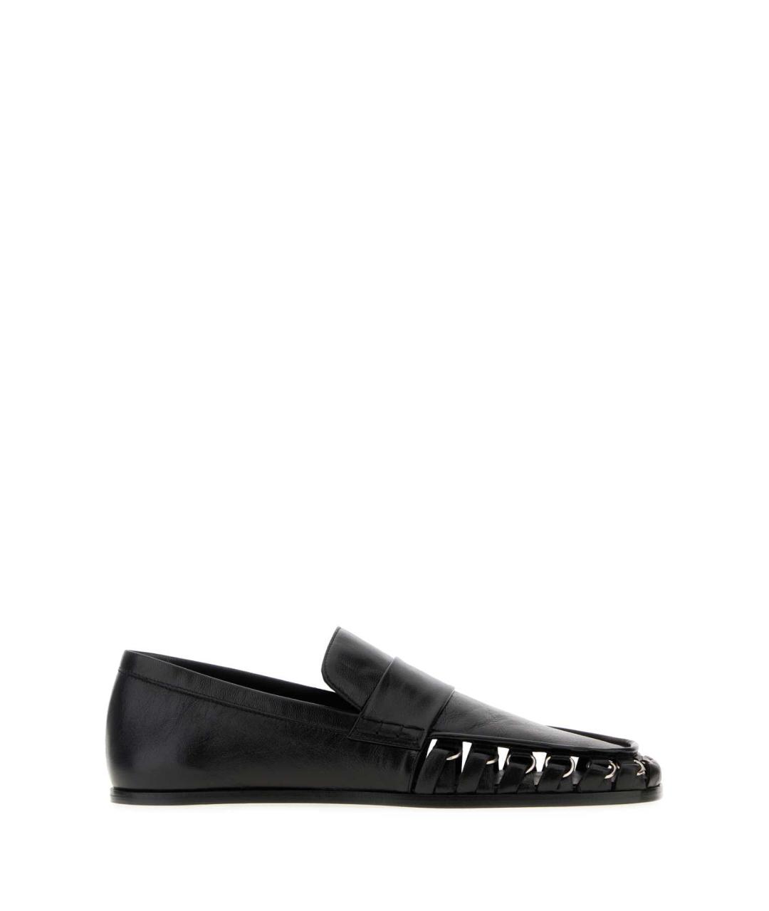 JIL SANDER Черные кожаные лоферы, фото 1