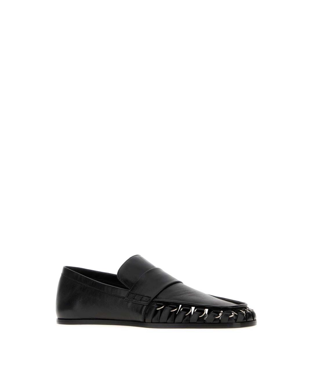 JIL SANDER Черные кожаные лоферы, фото 2