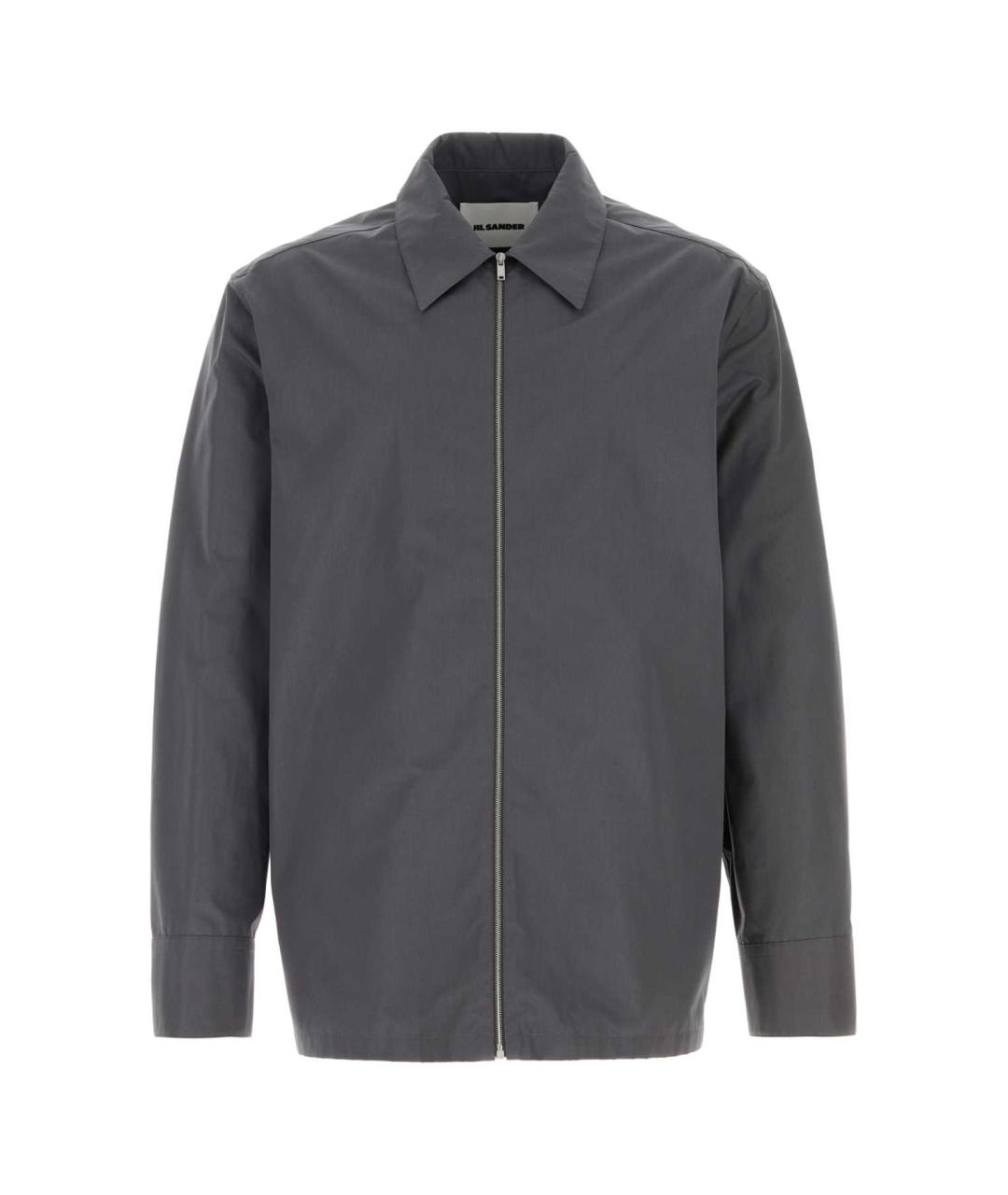 JIL SANDER Серая хлопковая куртка, фото 1