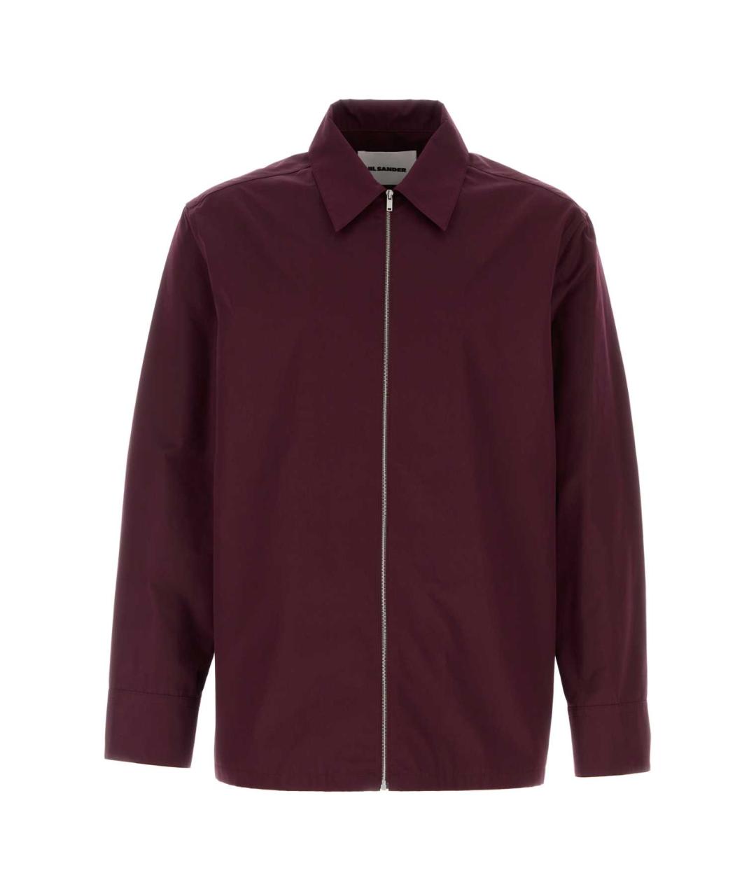 JIL SANDER Бордовая хлопковая куртка, фото 1