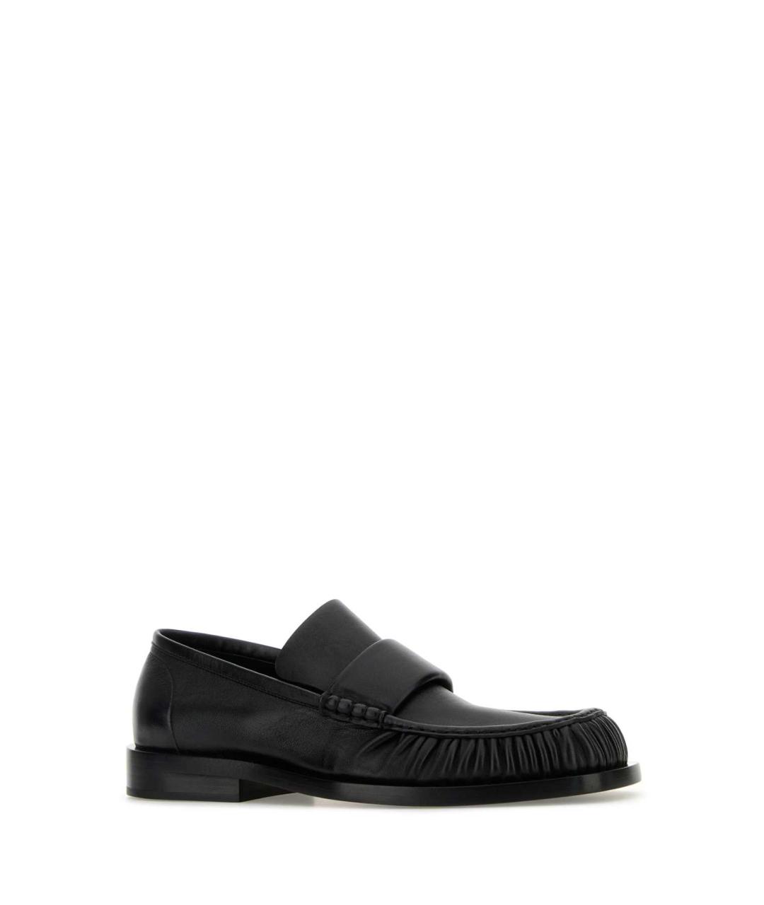 JIL SANDER Черные кожаные лоферы, фото 2