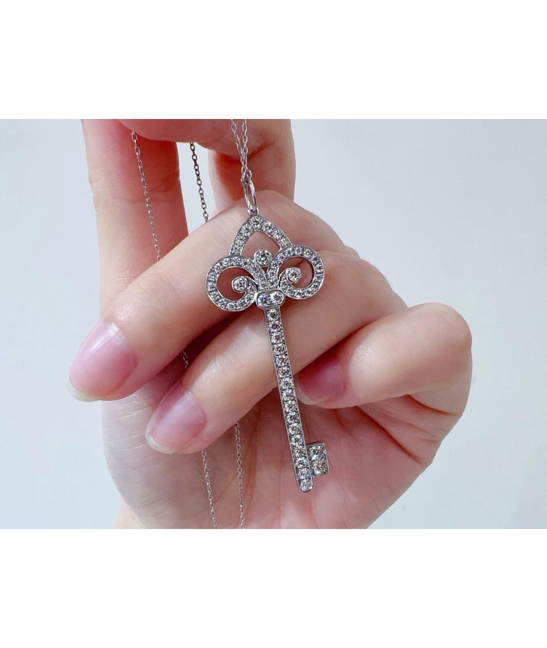 TIFFANY&CO Серебряное платиновое колье, фото 5