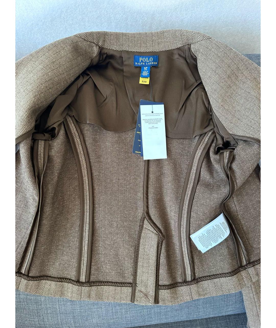 POLO RALPH LAUREN Коричневый хлопковый жакет / жилет, фото 4