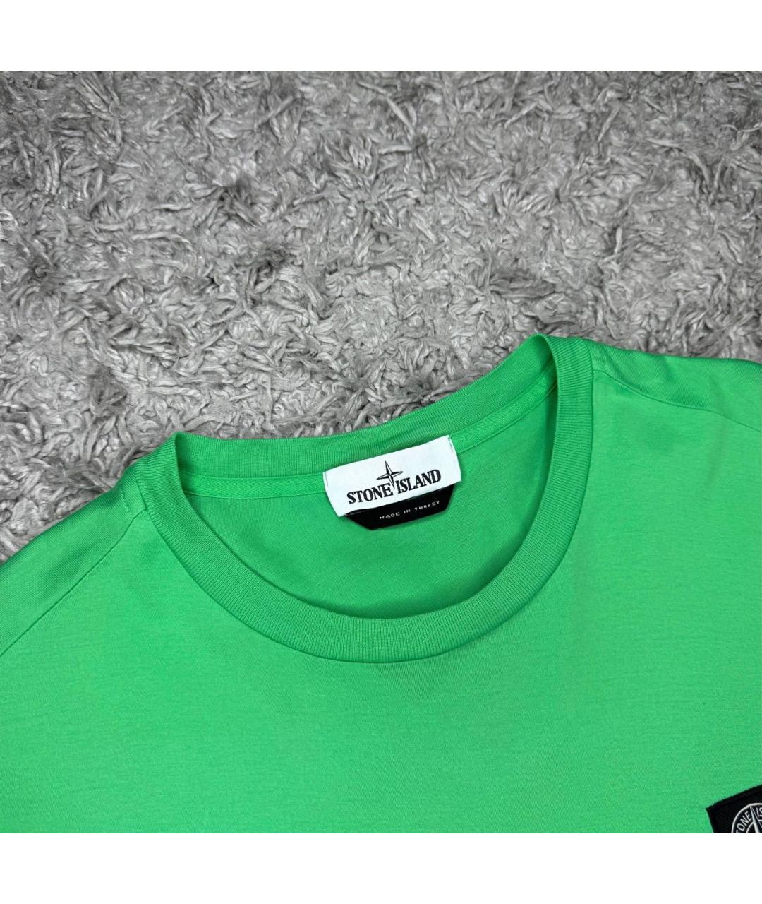 STONE ISLAND Зеленая футболка, фото 2