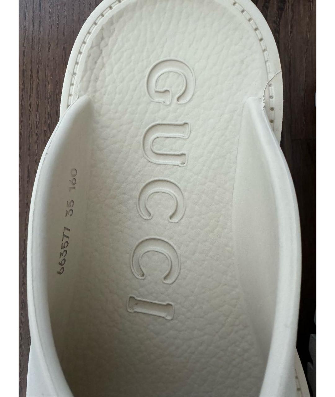 GUCCI Белые сабо, фото 5
