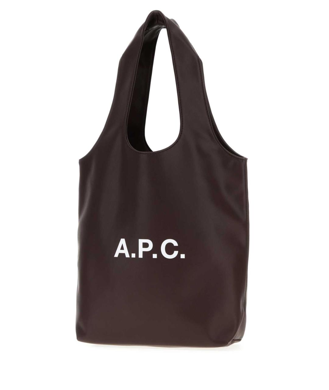 A.P.C. Коричневая сумка тоут, фото 2