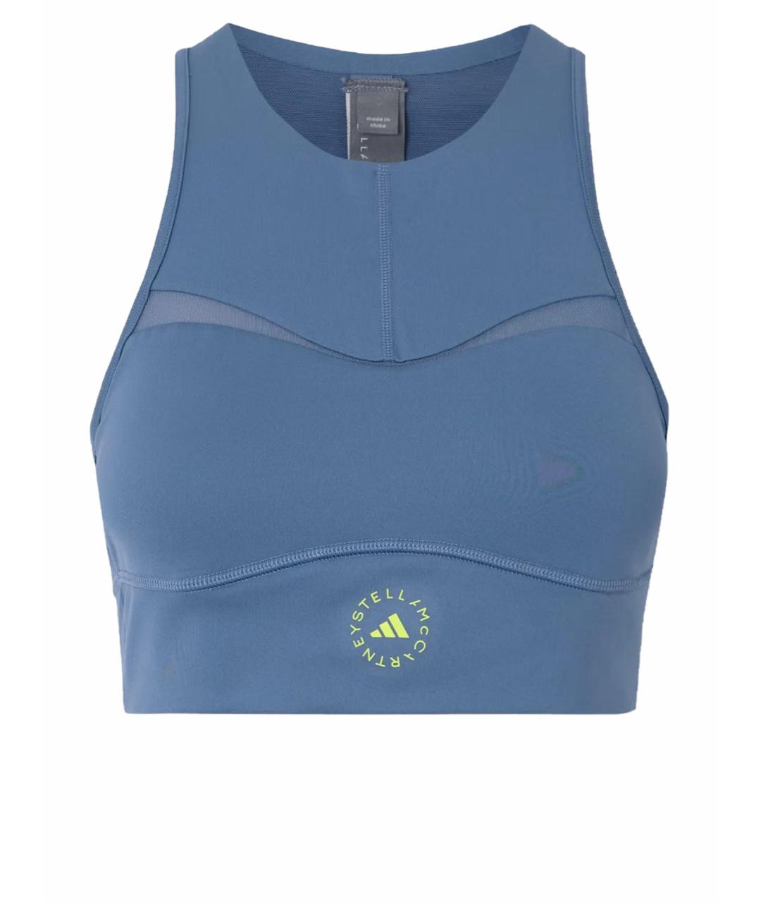 ADIDAS BY STELLA MCCARTNEY Синяя полиэстеровая майка, фото 1