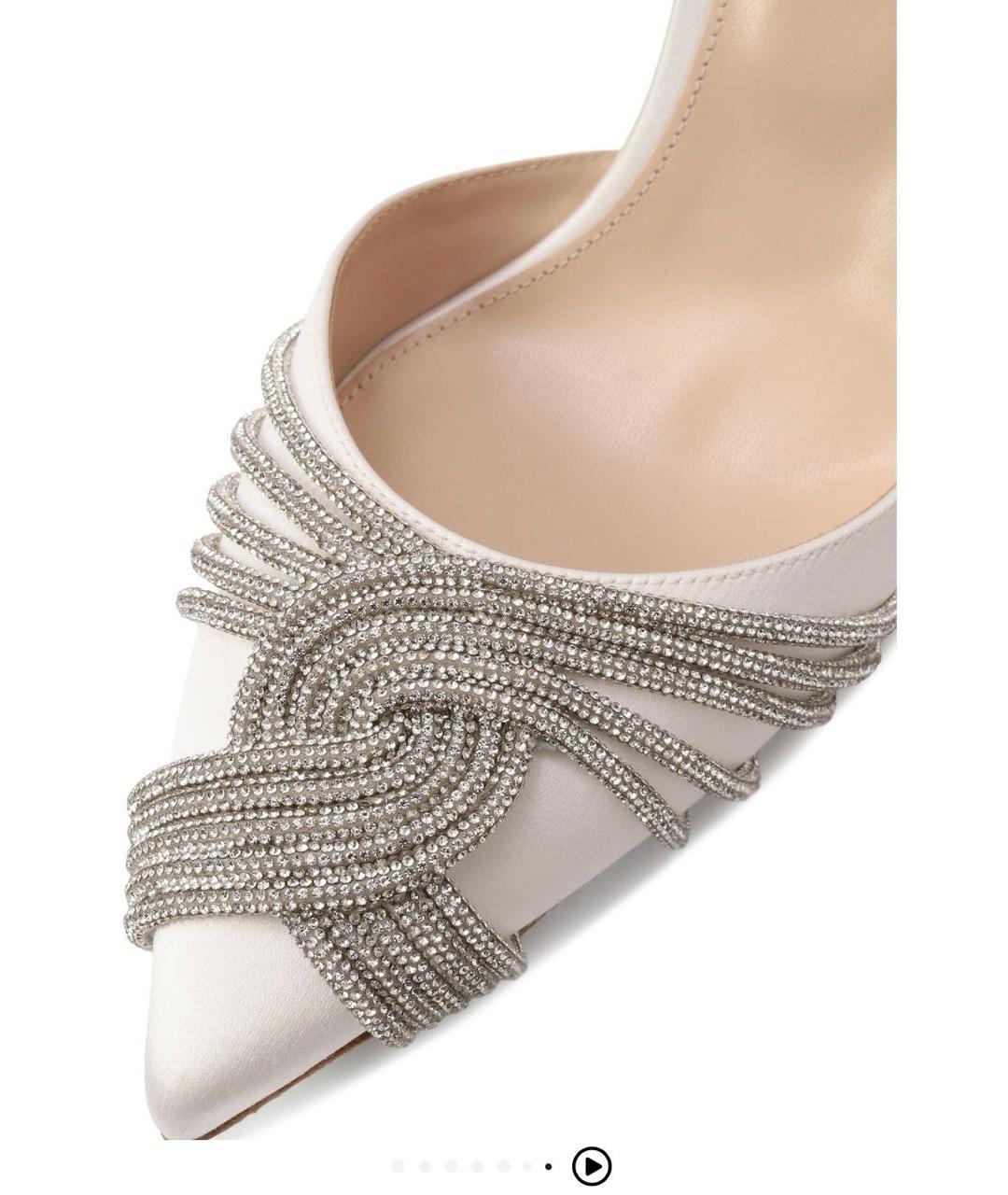 AQUAZZURA Белые текстильные туфли, фото 6