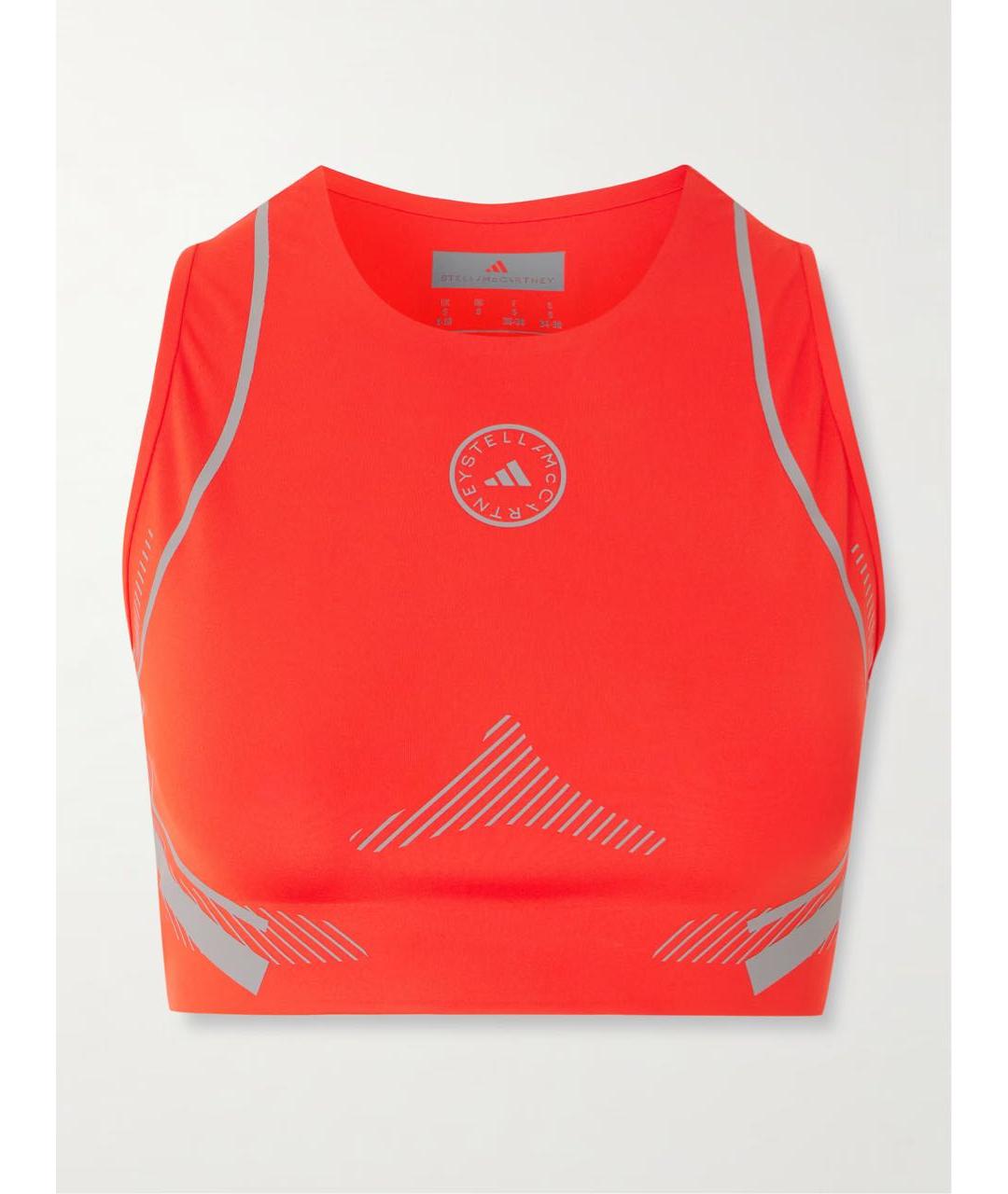 ADIDAS BY STELLA MCCARTNEY Оранжевая полиэстеровая майка, фото 5