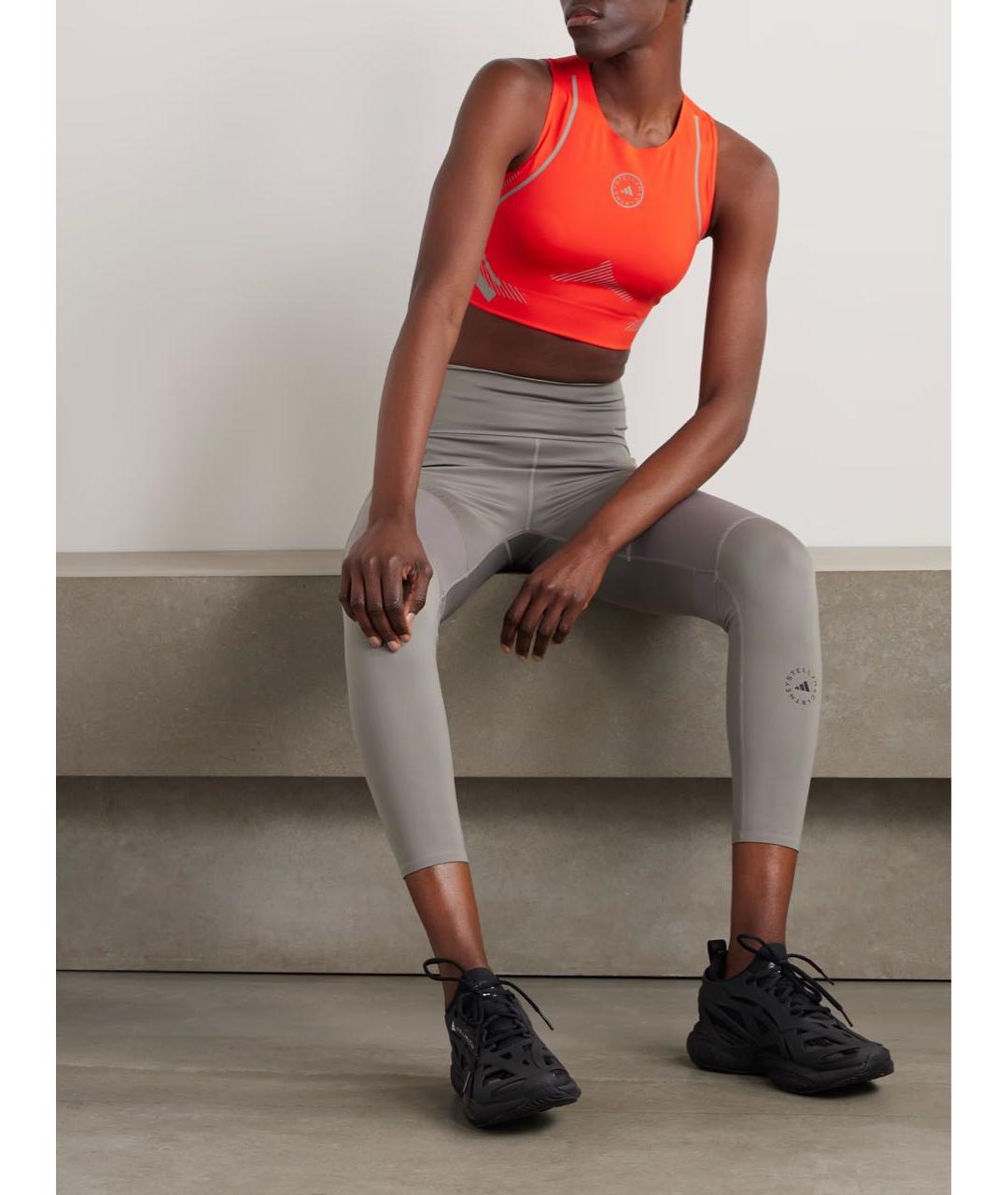ADIDAS BY STELLA MCCARTNEY Оранжевая полиэстеровая майка, фото 3