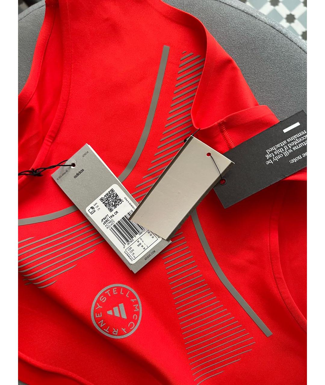 ADIDAS BY STELLA MCCARTNEY Оранжевая полиэстеровая майка, фото 4