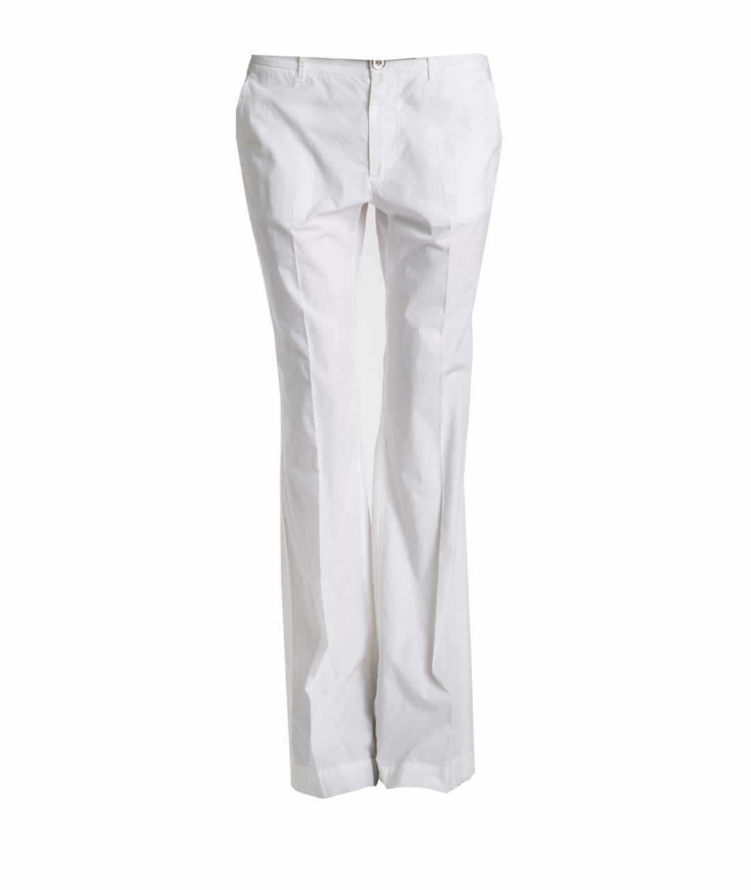 LES COPAINS Белые хлопковые брюки широкие, фото 1