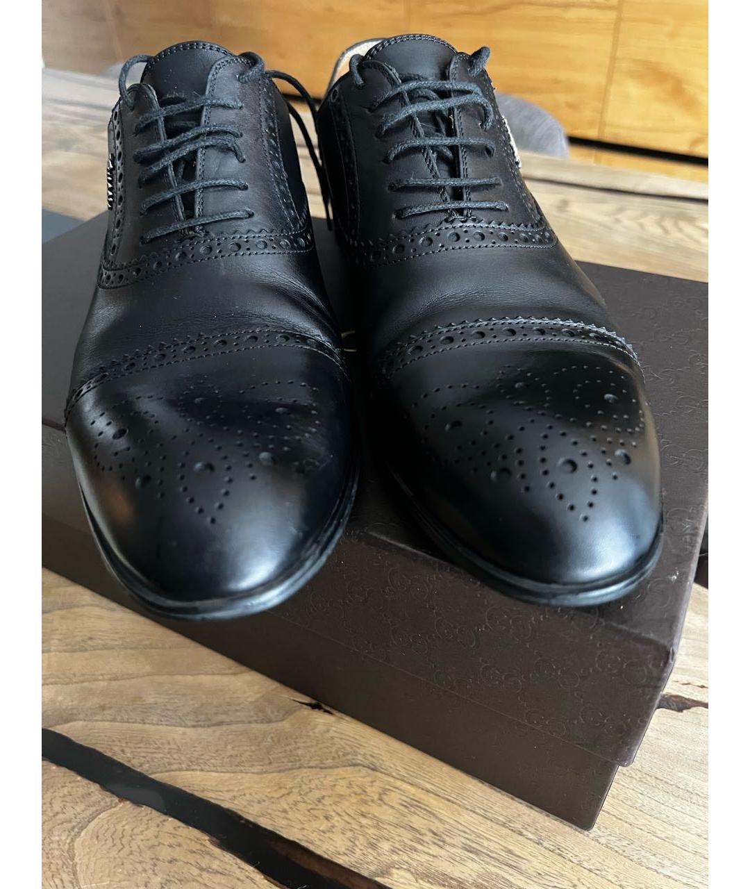 GUCCI Черные кожаные туфли, фото 8