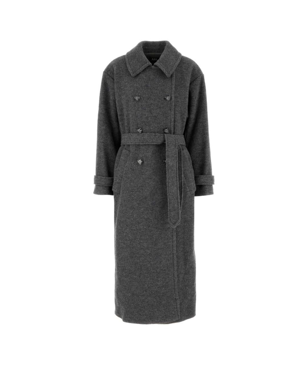 A.P.C. Антрацитовое шерстяное пальто, фото 1