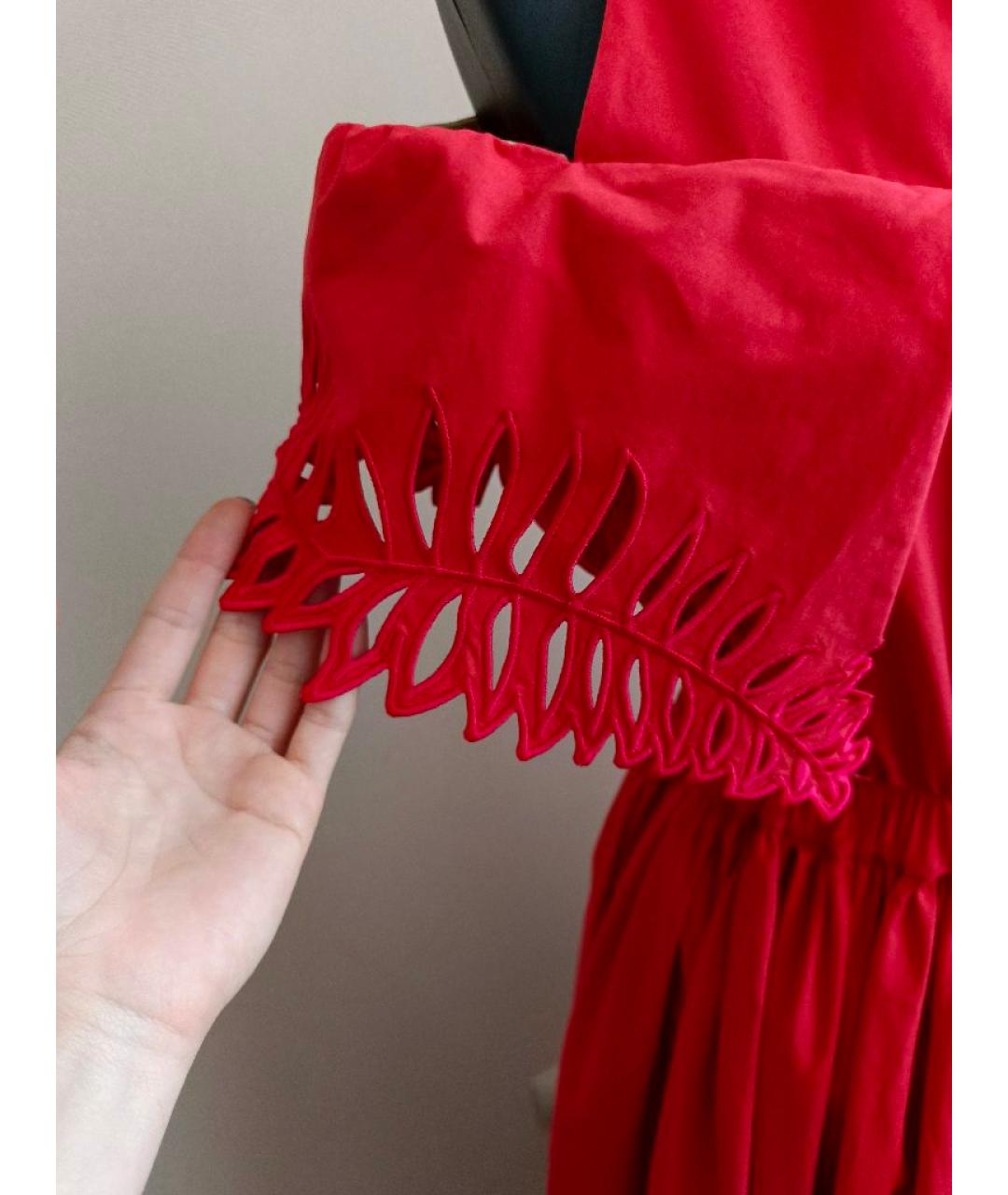 FENDI Красное хлопковое повседневное платье, фото 5