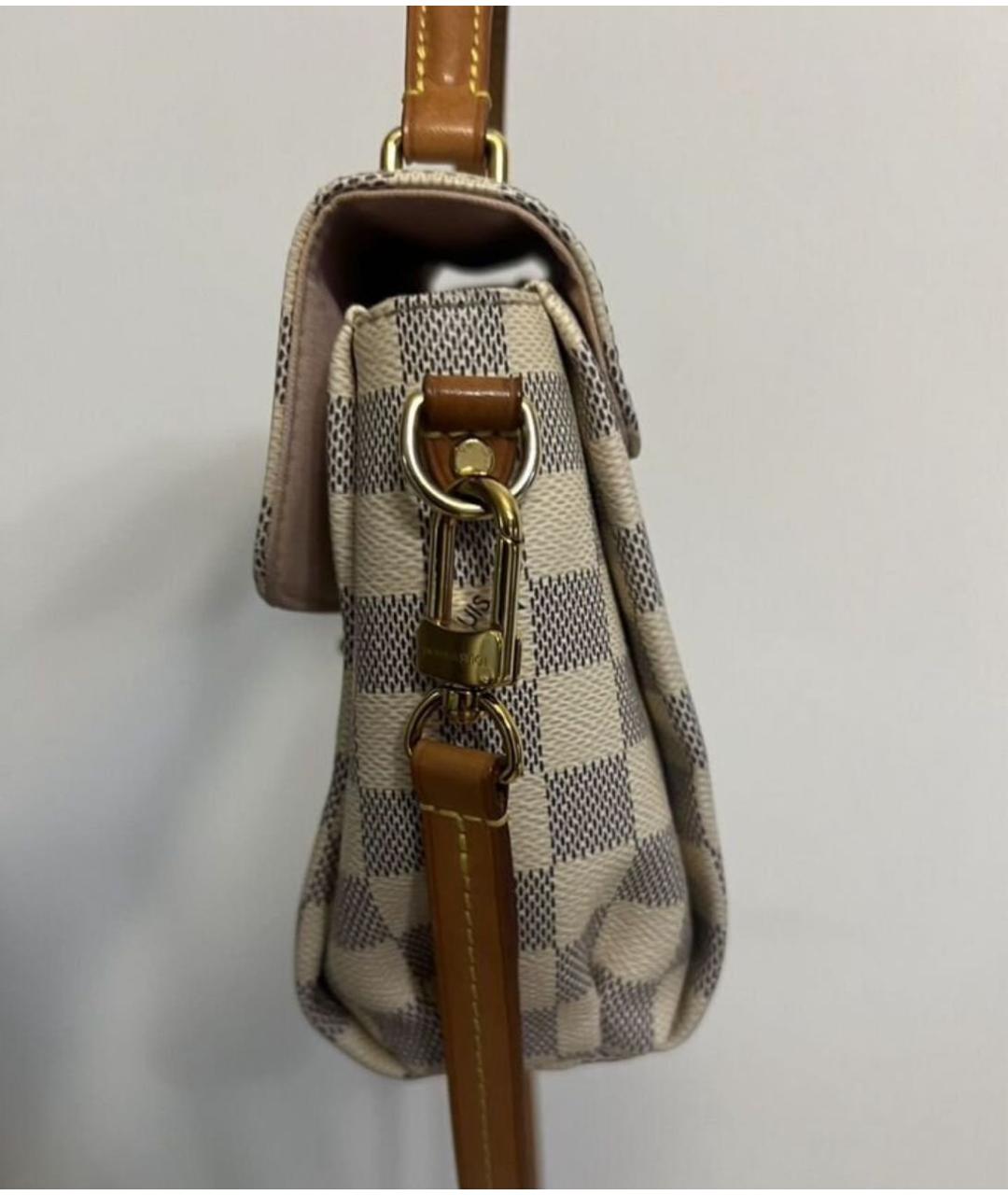 LOUIS VUITTON Бежевая кожаная сумка с короткими ручками, фото 4