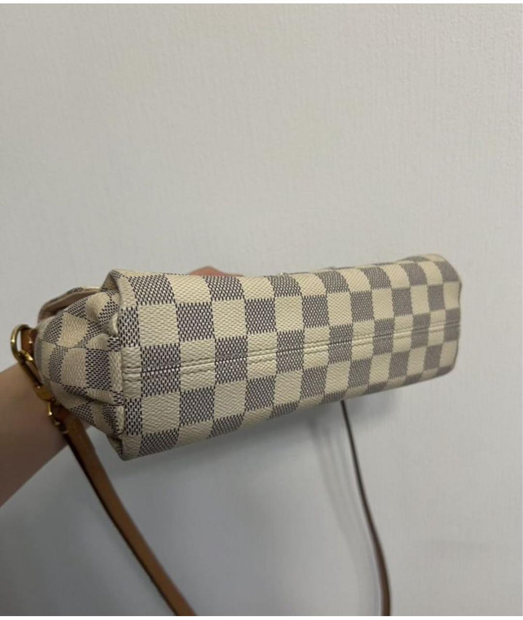 LOUIS VUITTON Бежевая кожаная сумка с короткими ручками, фото 3
