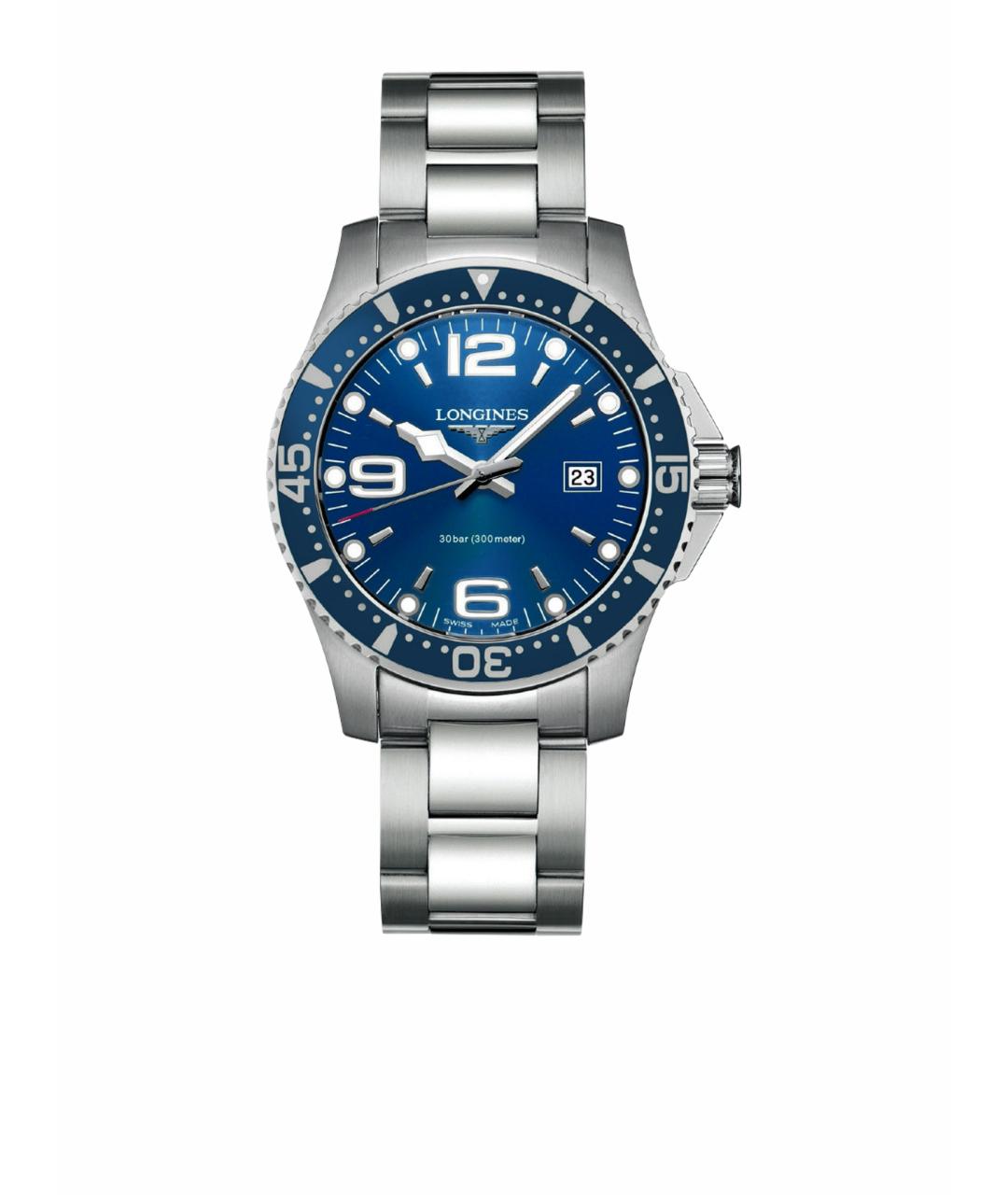 LONGINES Синие стальные часы, фото 1