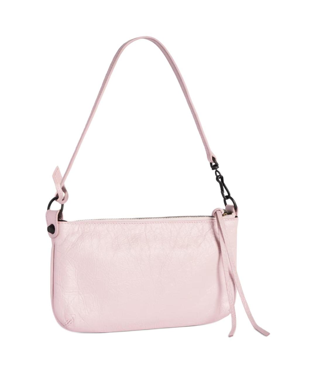 BALENCIAGA Розовая кожаная сумка через плечо, фото 4