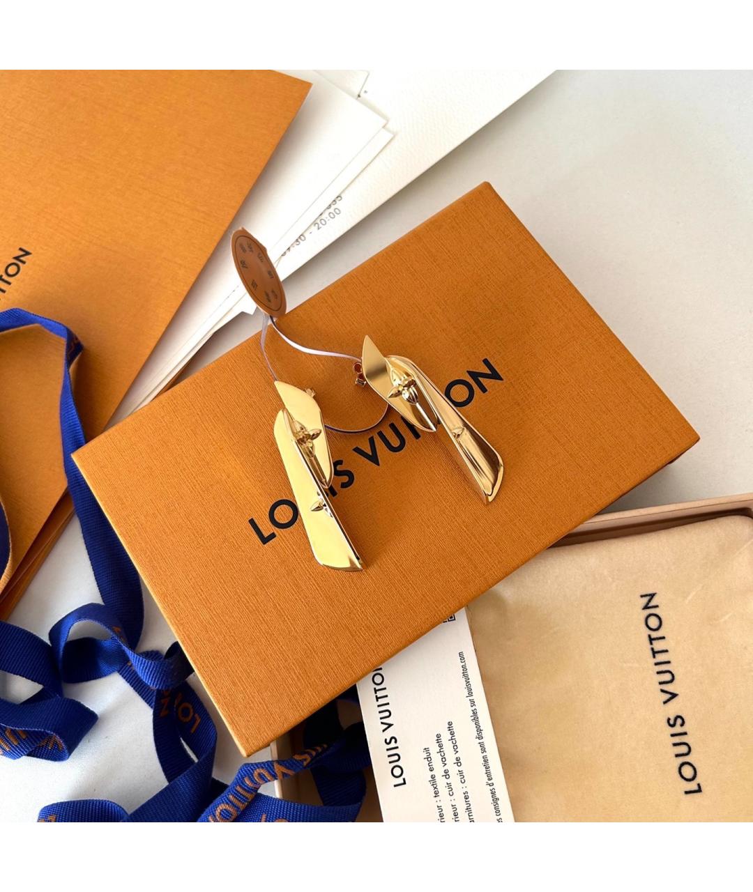 LOUIS VUITTON Золотые серьги, фото 2