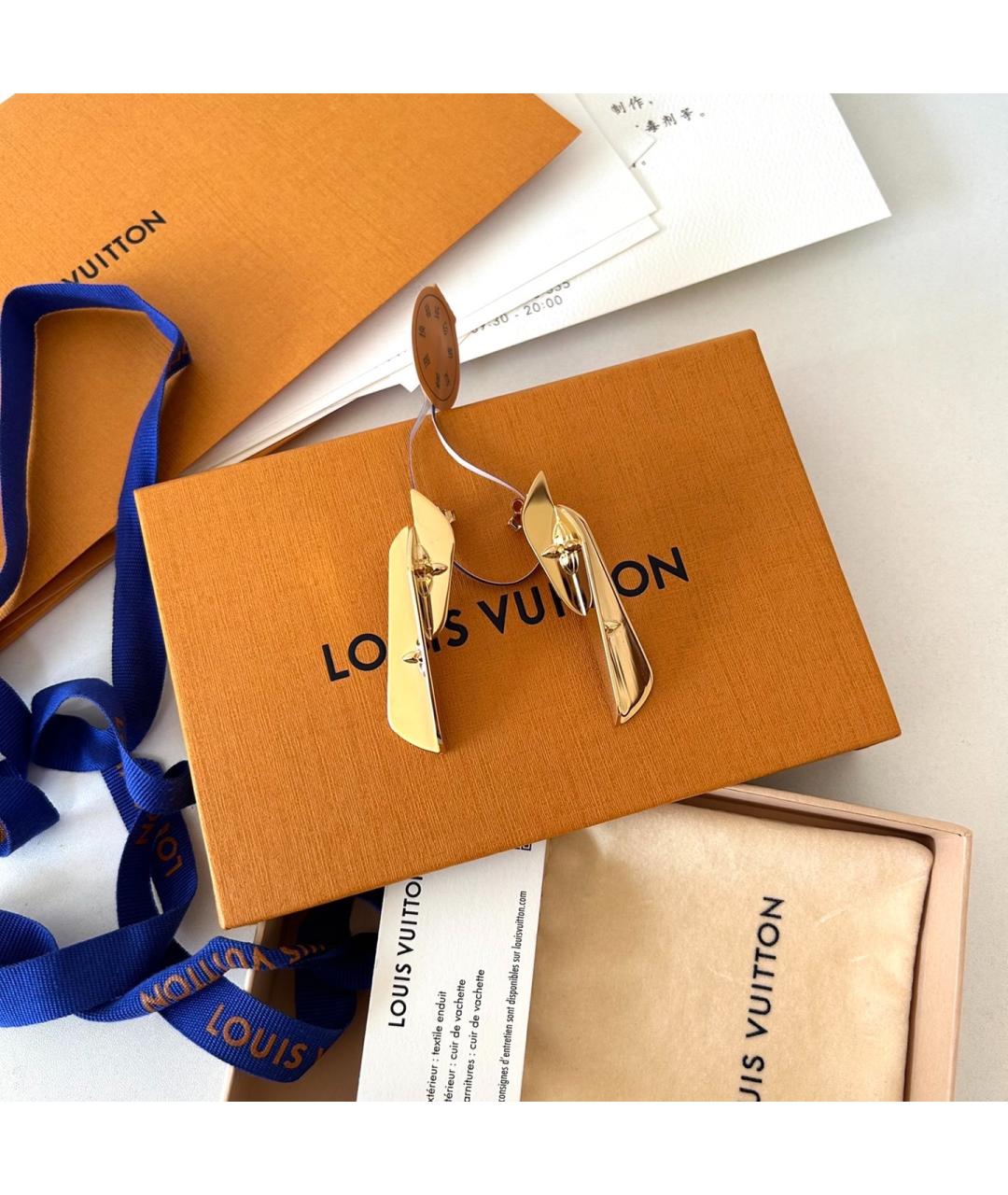 LOUIS VUITTON Золотые серьги, фото 4