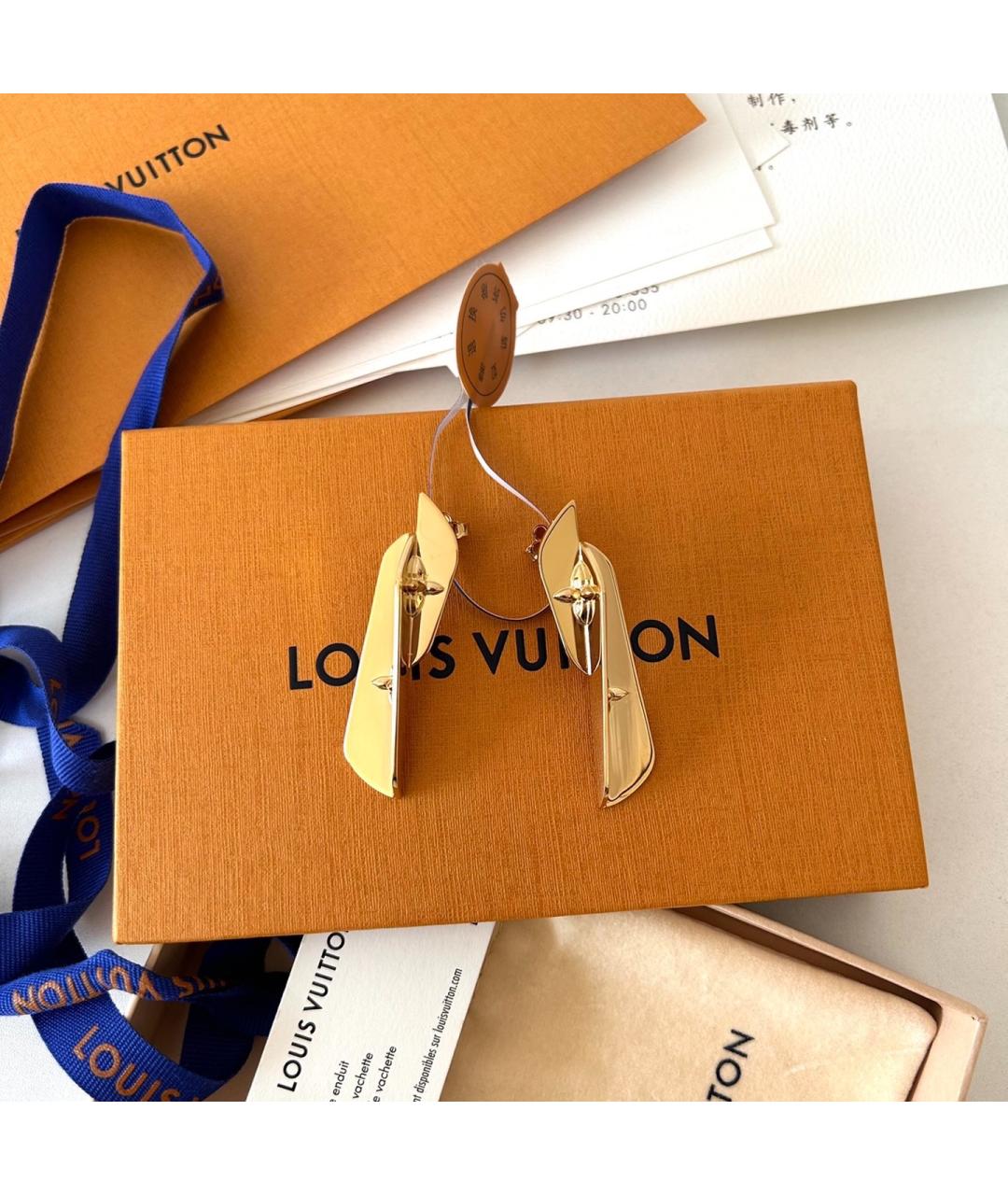 LOUIS VUITTON Золотые серьги, фото 3