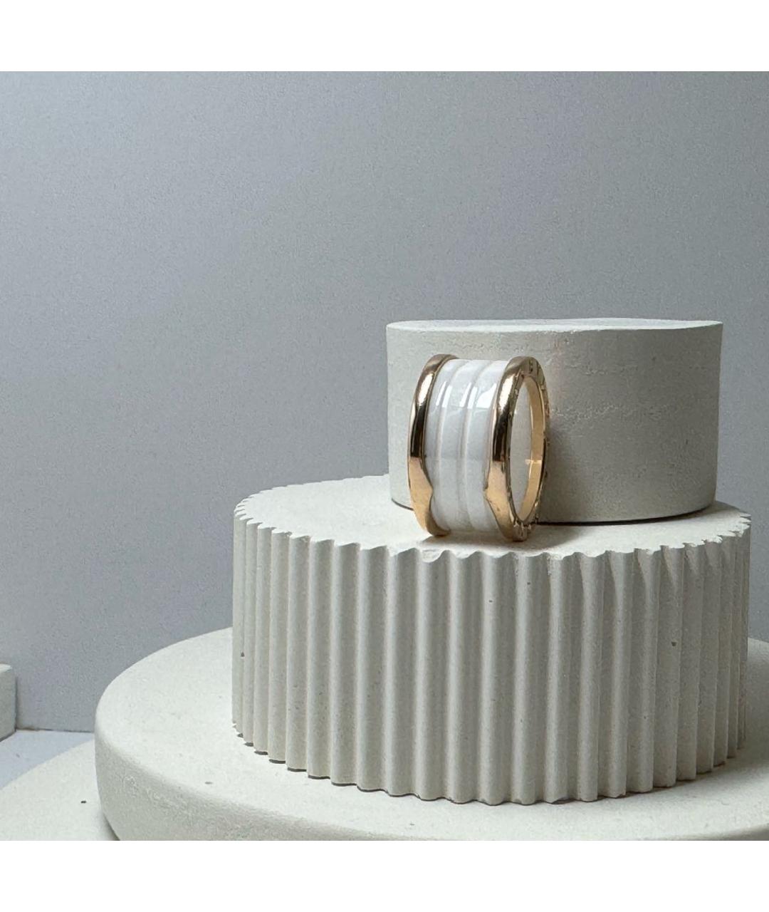 BVLGARI Белое кольцо из розового золота, фото 3