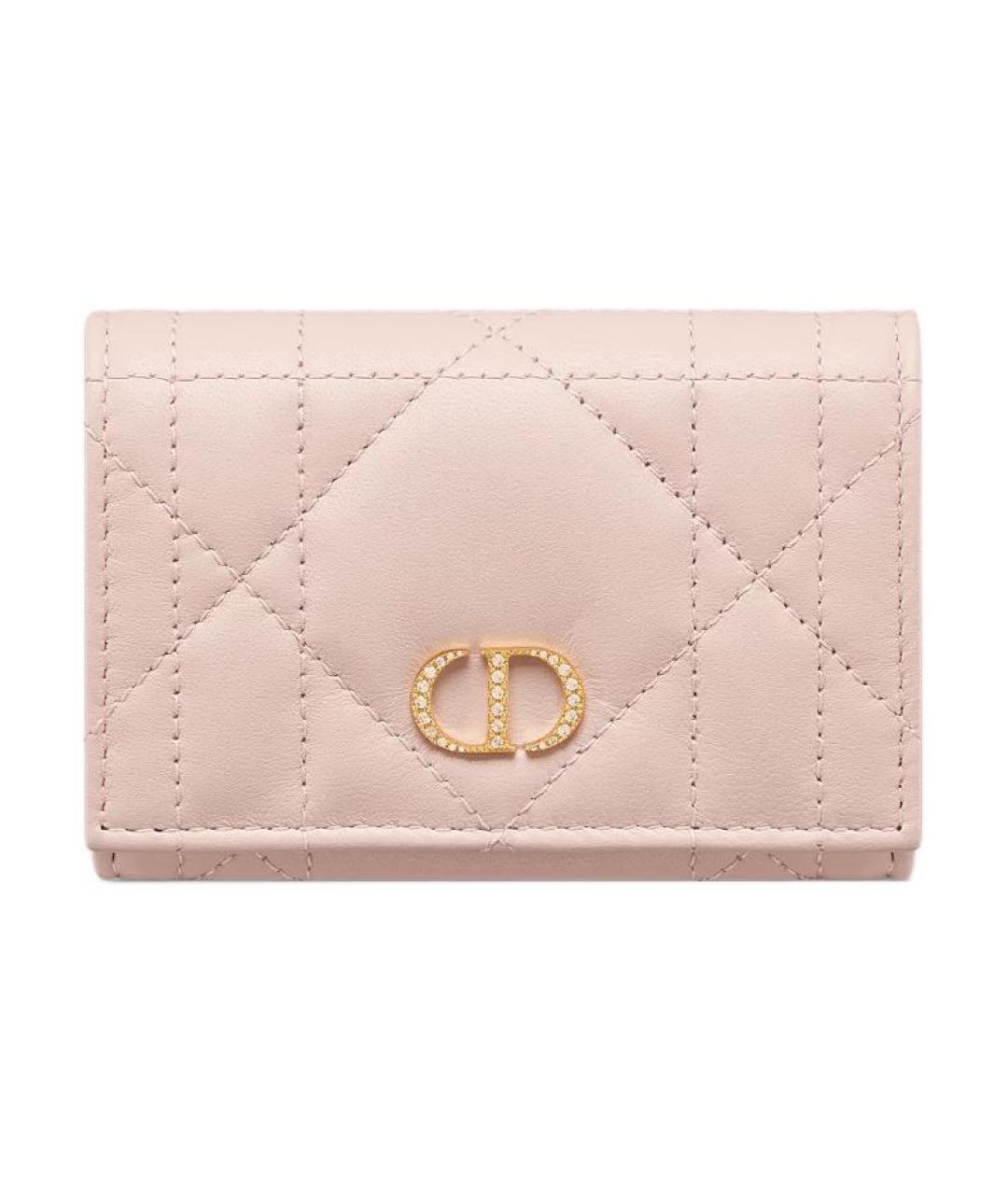 CHRISTIAN DIOR Розовый кожаный кошелек, фото 1