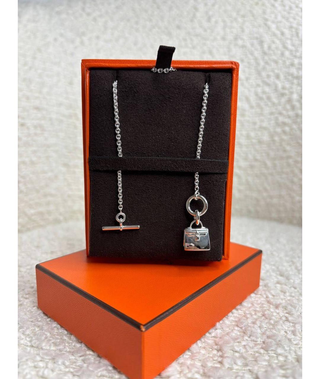 HERMES Серебряное серебряное колье, фото 3
