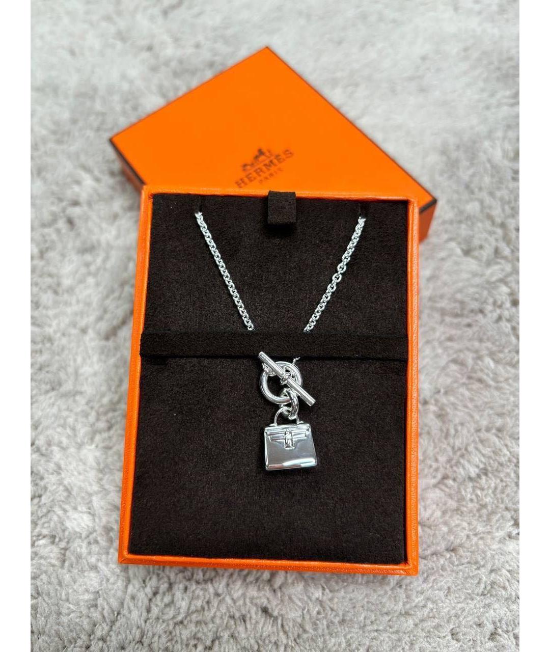 HERMES Серебряное серебряное колье, фото 2