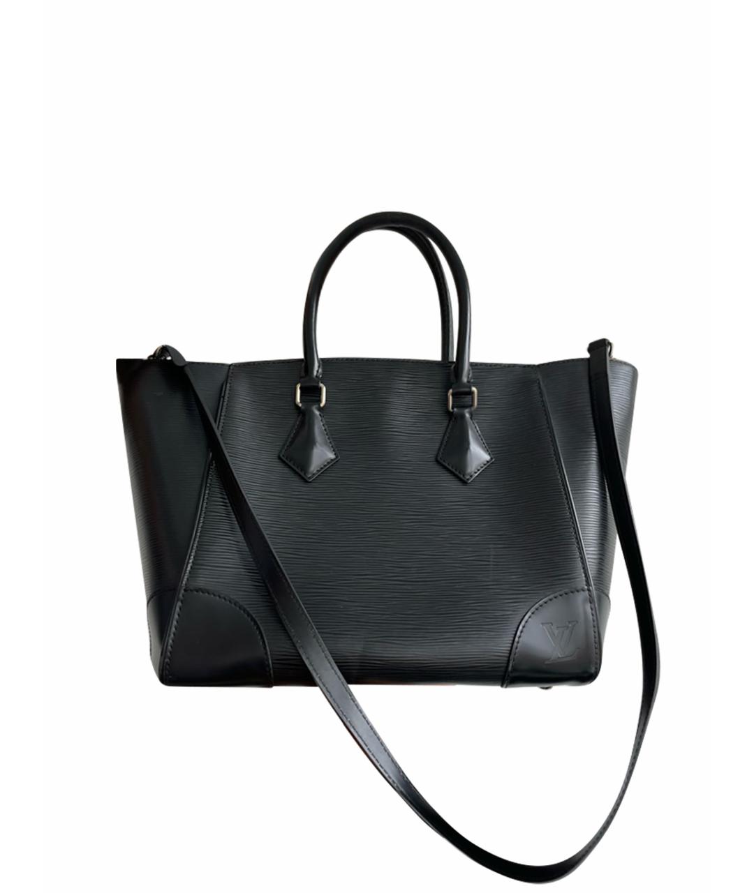 LOUIS VUITTON Черная кожаная сумка через плечо, фото 1