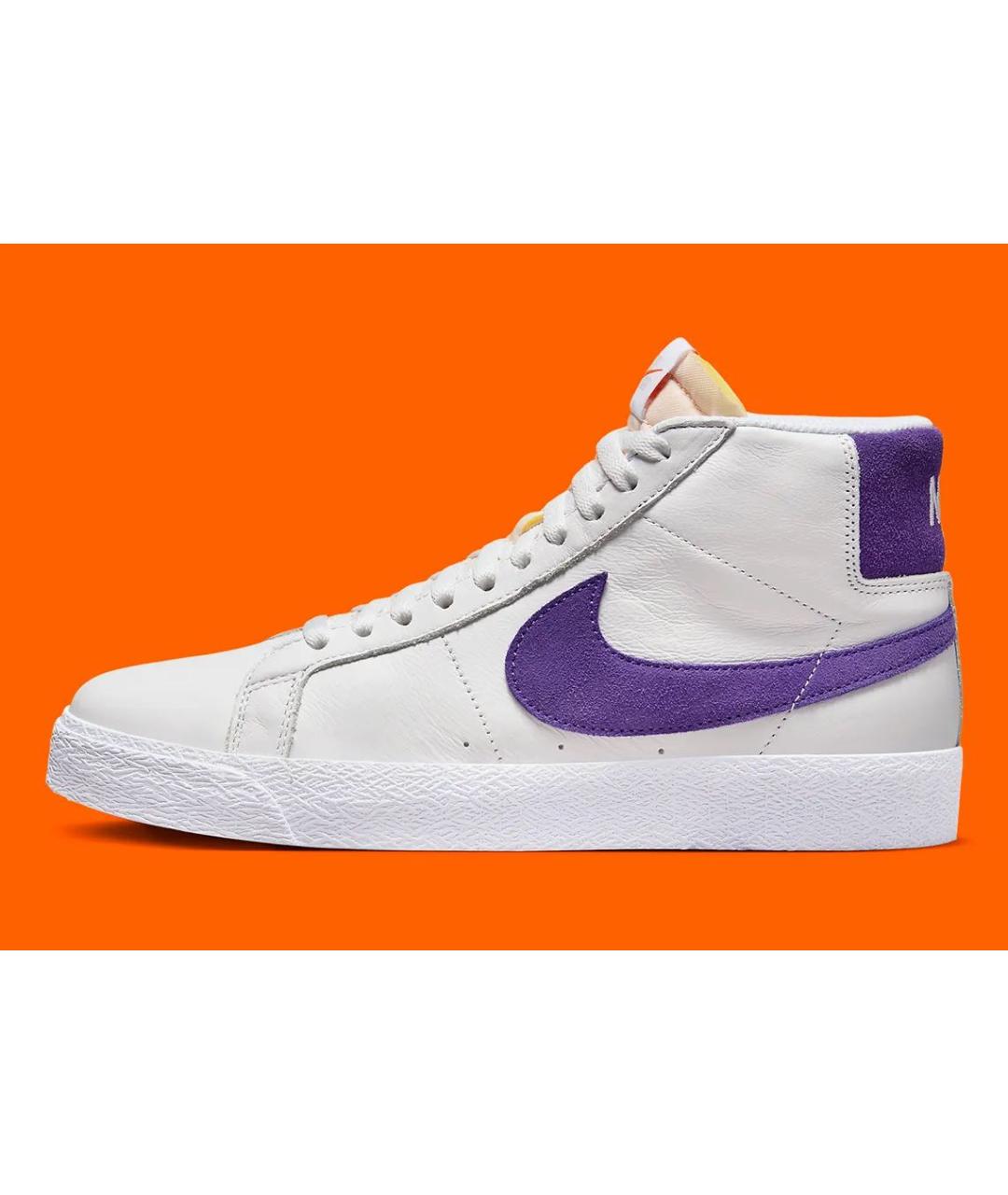 NIKE Белые кожаные высокие кроссовки / кеды, фото 2