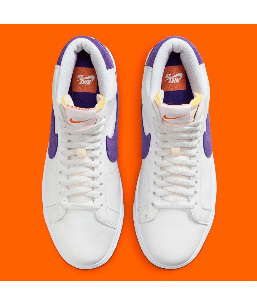 NIKE Белые кожаные высокие кроссовки / кеды, фото 4