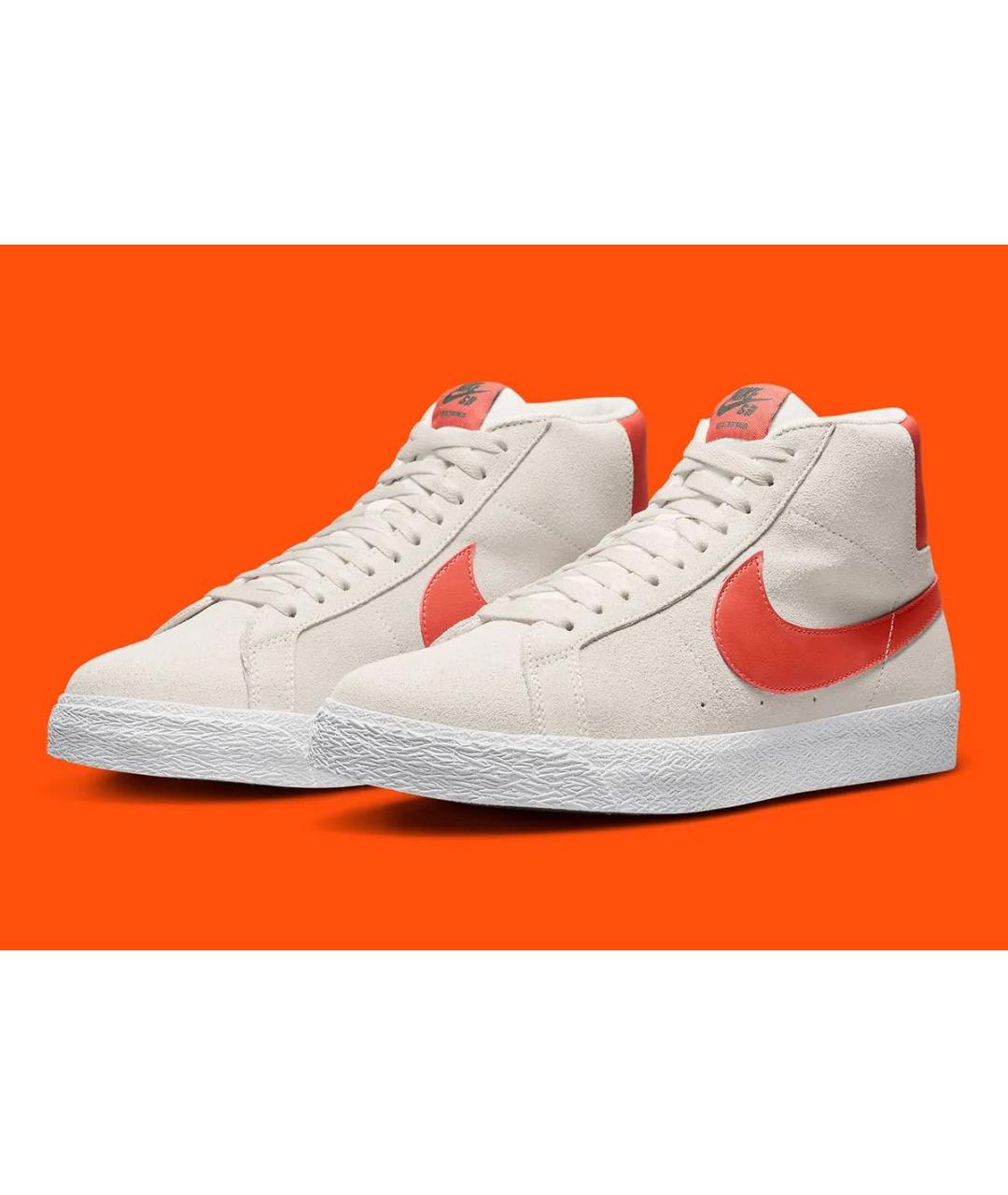 NIKE Белые кожаные высокие кроссовки / кеды, фото 3