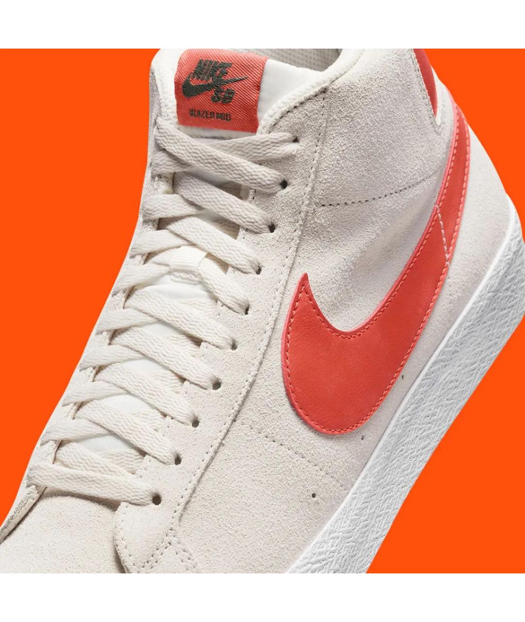 NIKE Белые кожаные высокие кроссовки / кеды, фото 7