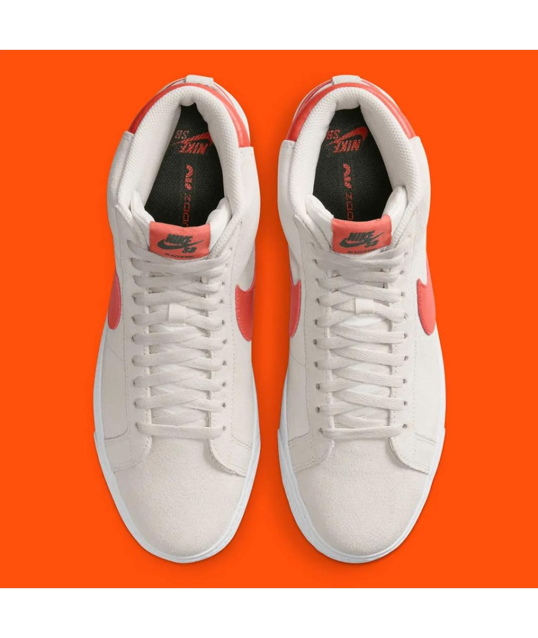 NIKE Белые кожаные высокие кроссовки / кеды, фото 4