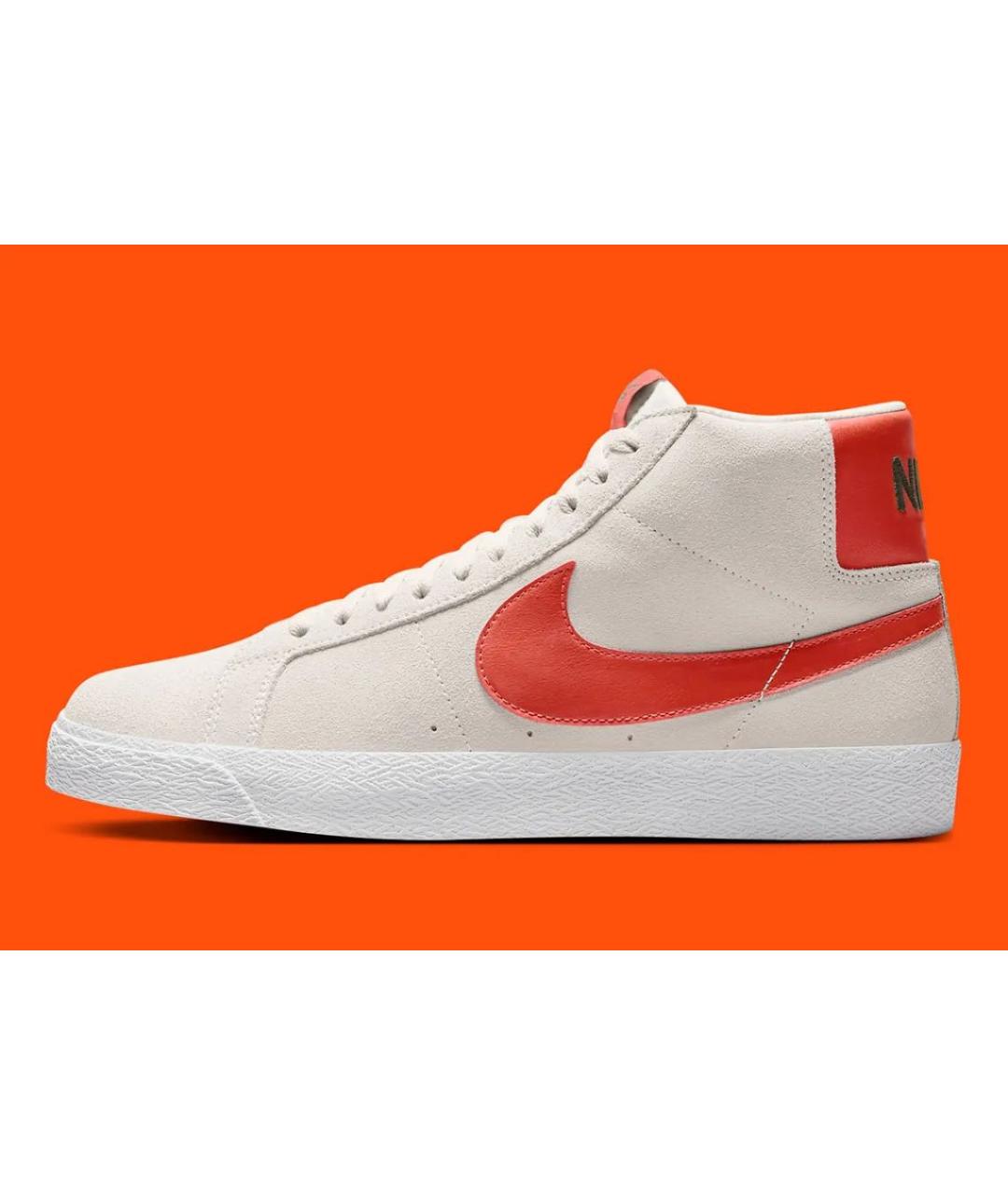 NIKE Белые кожаные высокие кроссовки / кеды, фото 2