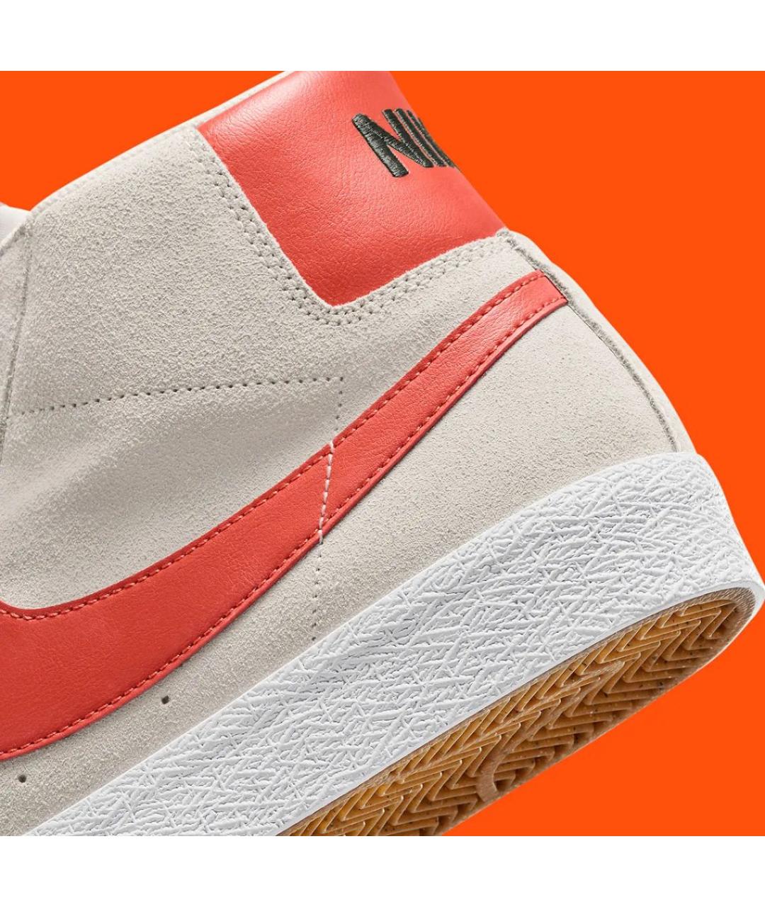 NIKE Белые кожаные высокие кроссовки / кеды, фото 8