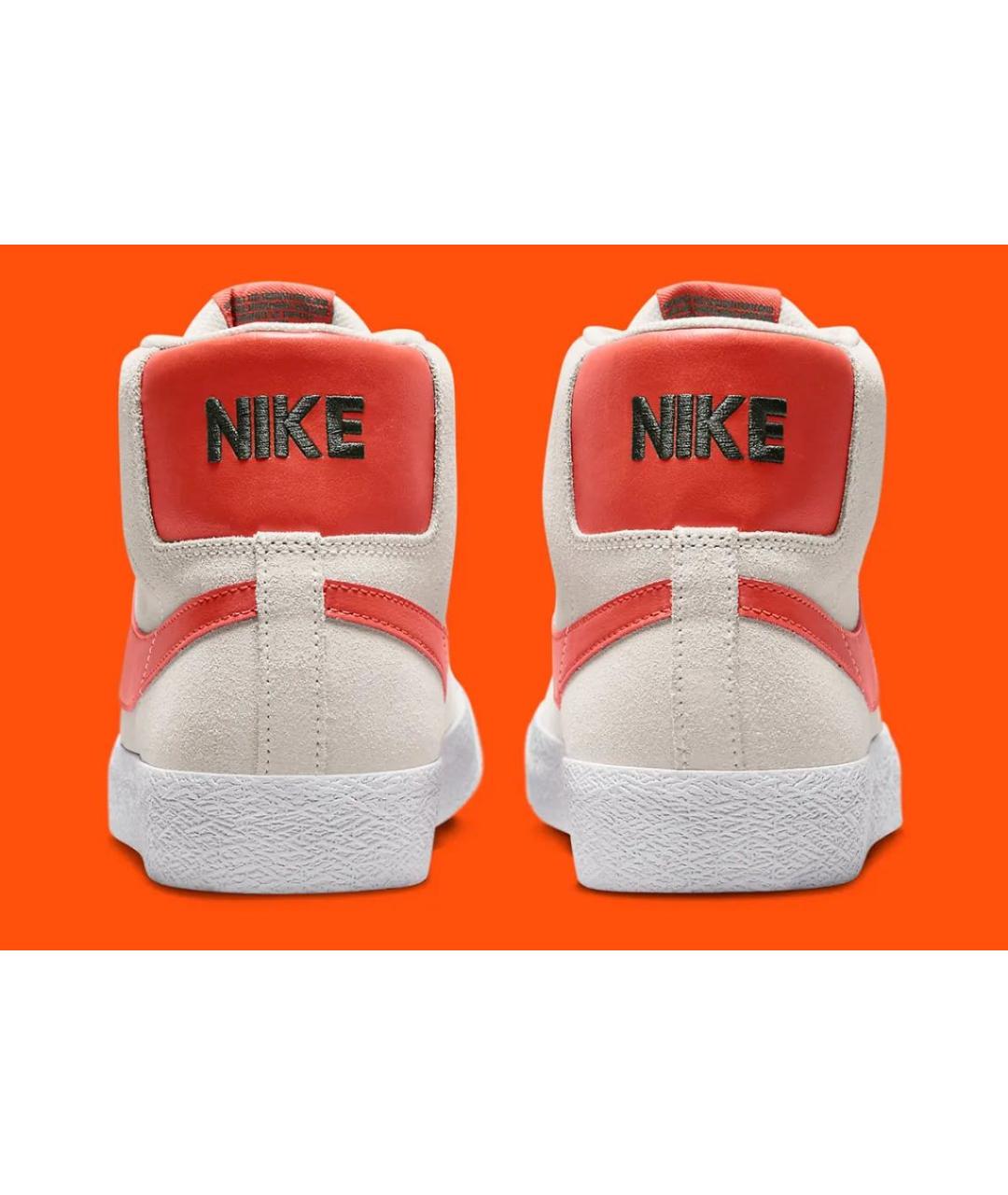 NIKE Белые кожаные высокие кроссовки / кеды, фото 5