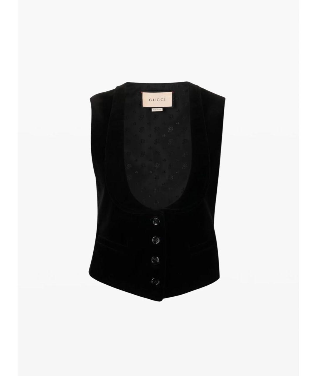 GUCCI Черная хлопковая жилетка, фото 9