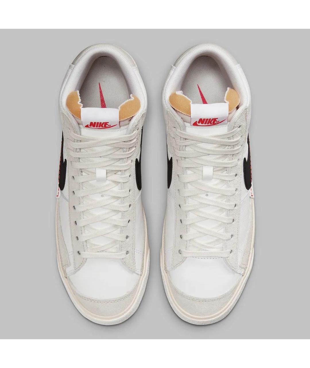 NIKE Белые кожаные высокие кроссовки / кеды, фото 4