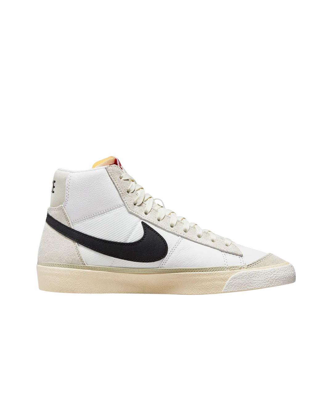 NIKE Белые кожаные высокие кроссовки / кеды, фото 1