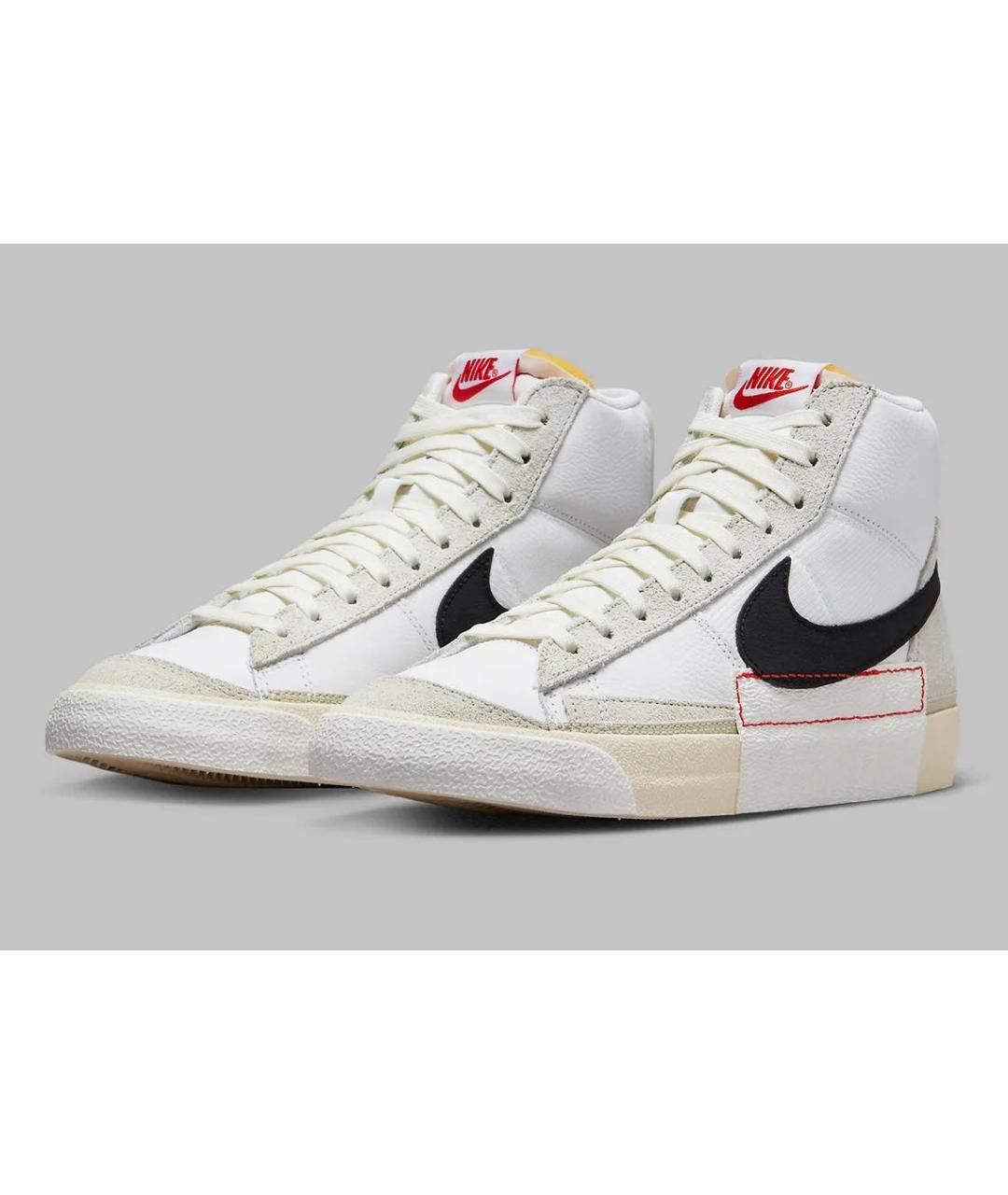 NIKE Белые кожаные высокие кроссовки / кеды, фото 3