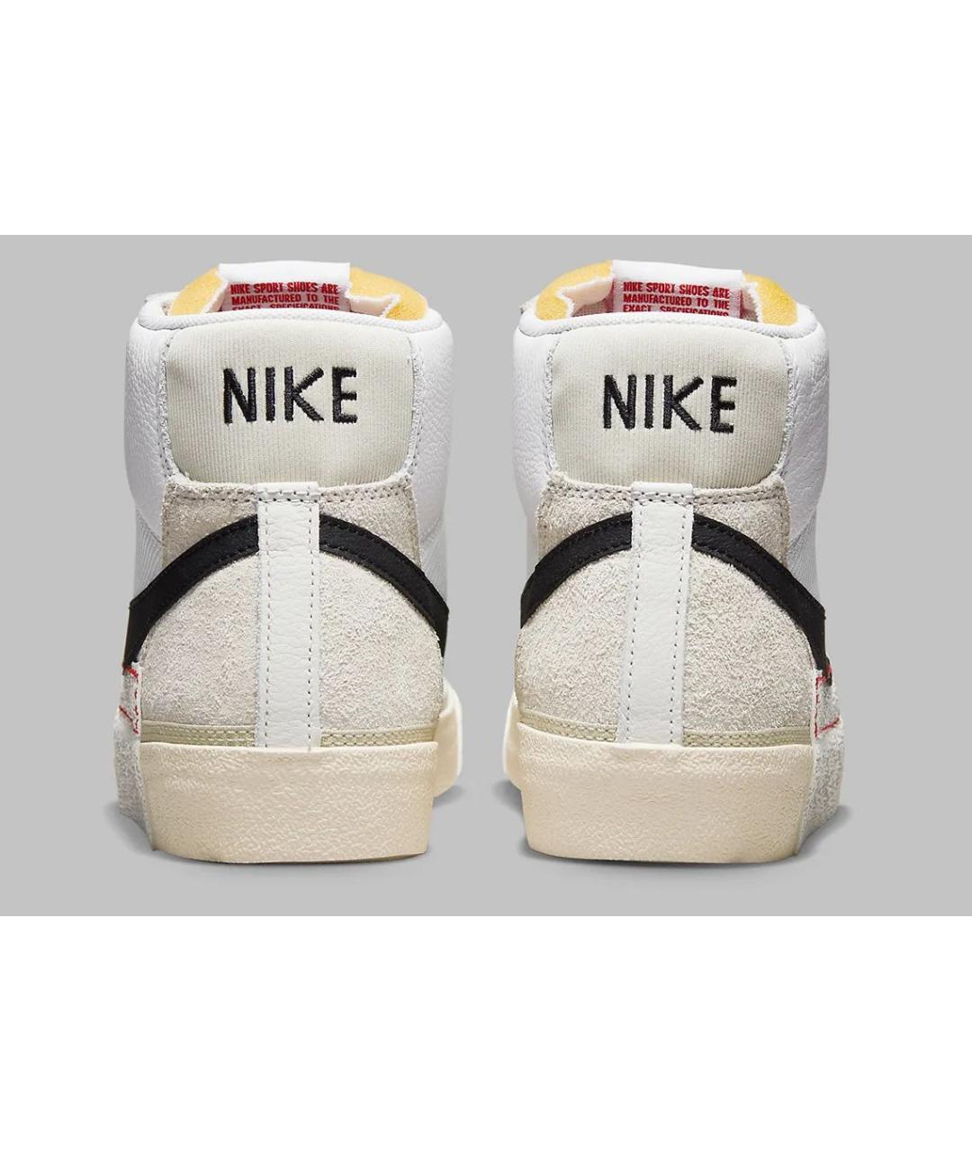 NIKE Белые кожаные высокие кроссовки / кеды, фото 5
