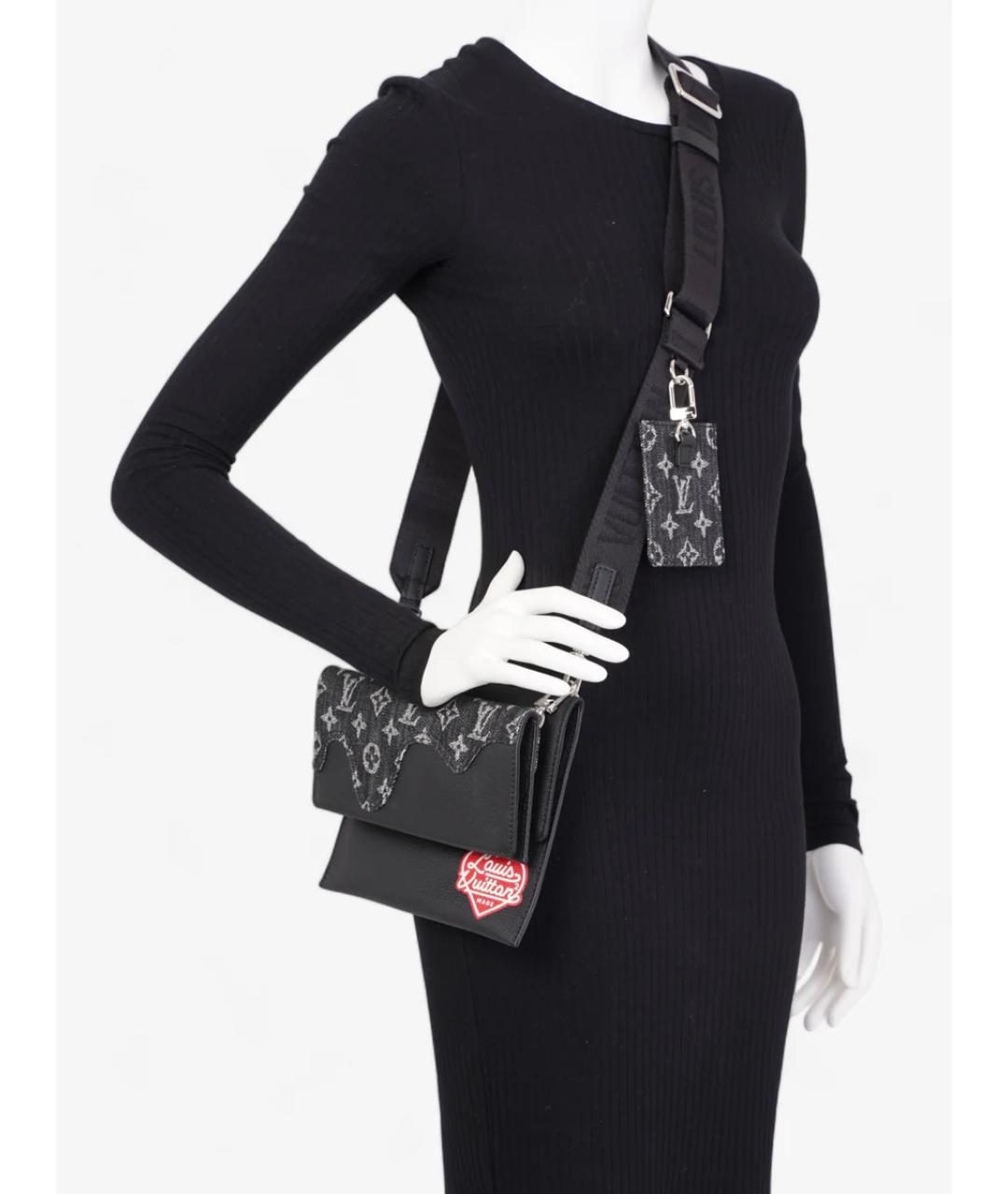 LOUIS VUITTON Черная сумка на плечо, фото 6