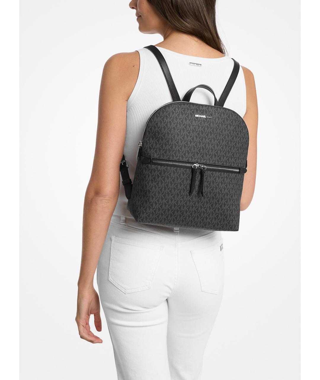 MICHAEL KORS Черный рюкзак из искусственной кожи, фото 3